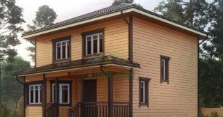 Двухэтажный дом из бруса в Бугуруслане от Строй-Бгр - строительство от 134238 руб.