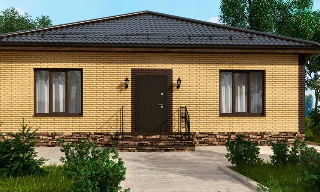 Проекты одноэтажных домов из кирпича | Строй-Бгр - Бугуруслан от 3615 рублей