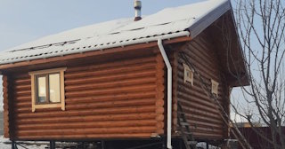 Баня из оцилиндрованного бревна под ключ в Бугуруслане - от 134238 рублей